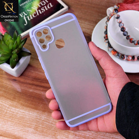 Infinix Hot 10T Cover - Purple - New Semi Tranparent Matte Soft Shell Camera Protection Case