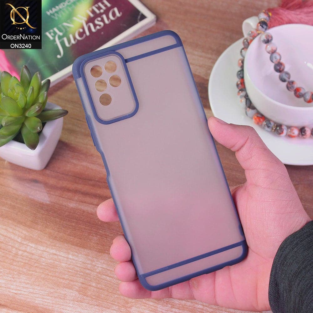 Infinix Note 10 Cover - Blue - New Semi Tranparent Matte Soft Shell Camera Protection Case