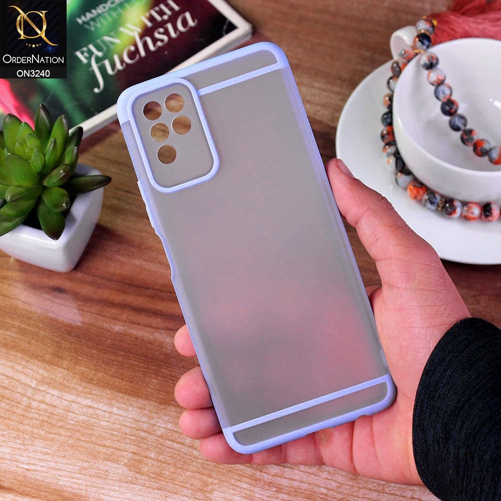 Infinix Note 10 Cover - Purple - New Semi Tranparent Matte Soft Shell Camera Protection Case