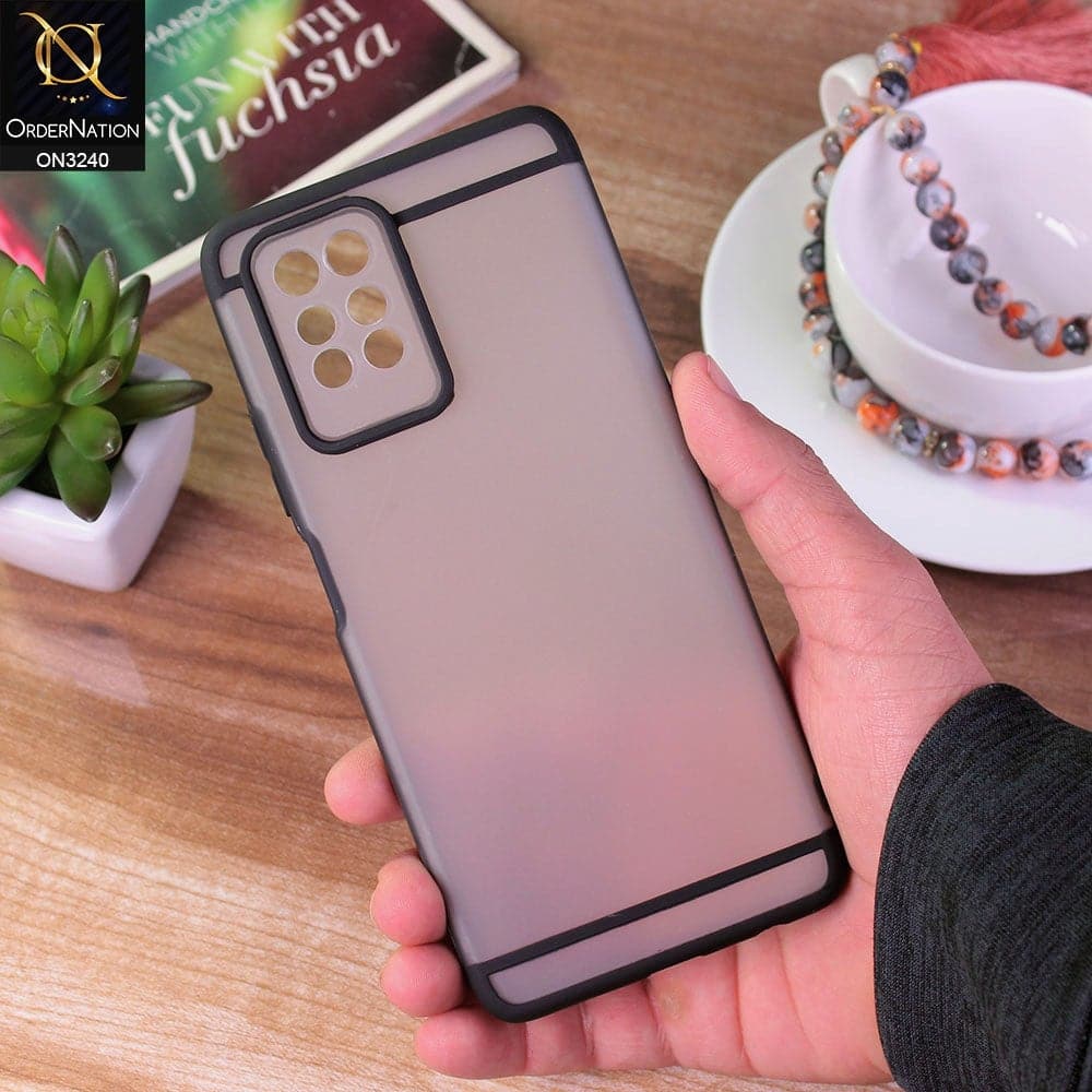 Infinix Note 10 Pro Cover - Black - New Semi Tranparent Matte Soft Shell Camera Protection Case