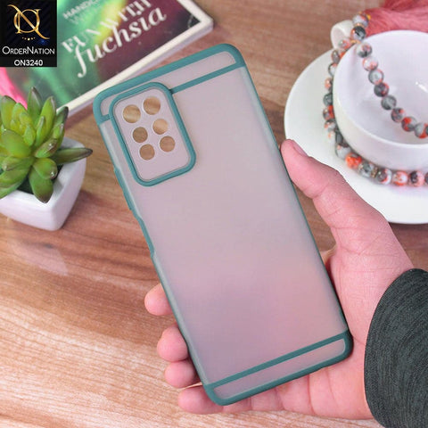 Infinix Note 10 Pro Cover - Green - New Semi Tranparent Matte Soft Shell Camera Protection Case