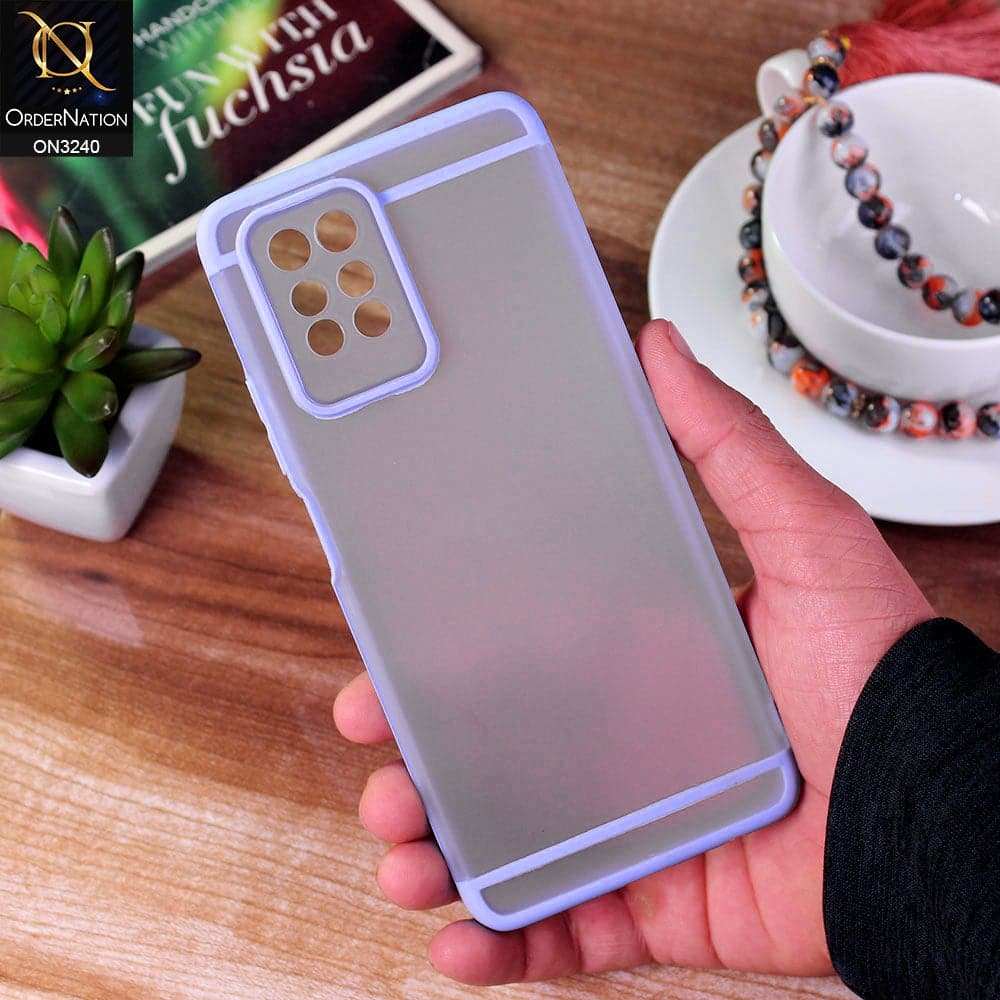Infinix Note 10 Pro Cover - Purple - New Semi Tranparent Matte Soft Shell Camera Protection Case