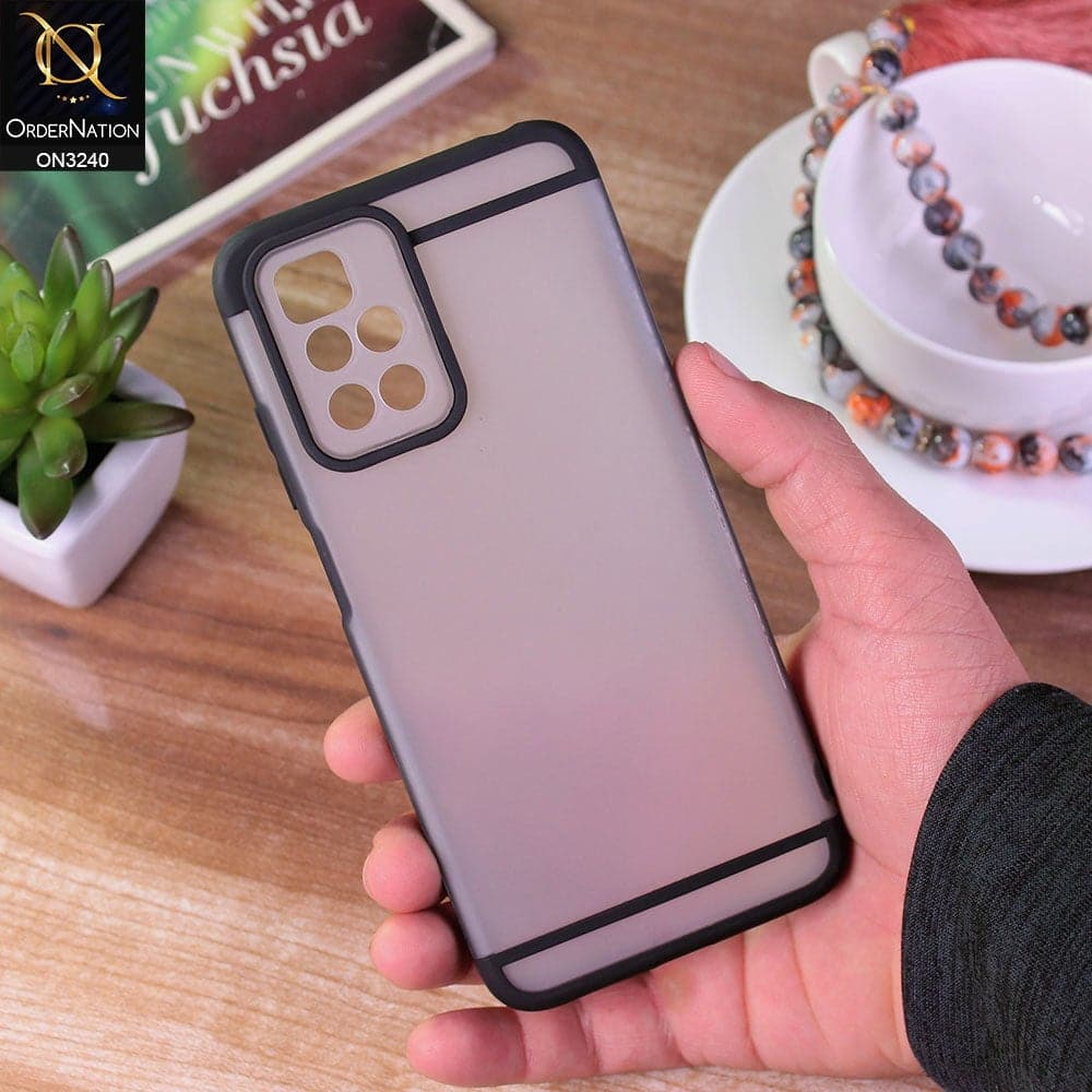 Xiaomi Redmi 10 Cover - Black - New Semi Tranparent Matte Soft Shell Camera Protection Case