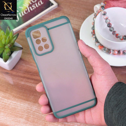 Xiaomi Redmi 10 Cover - Green - New Semi Tranparent Matte Soft Shell Camera Protection Case