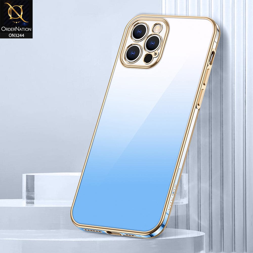 iPhone 13 Pro Max Cover - Blue - Sulada Risescence Series Color Gradient Soft Case