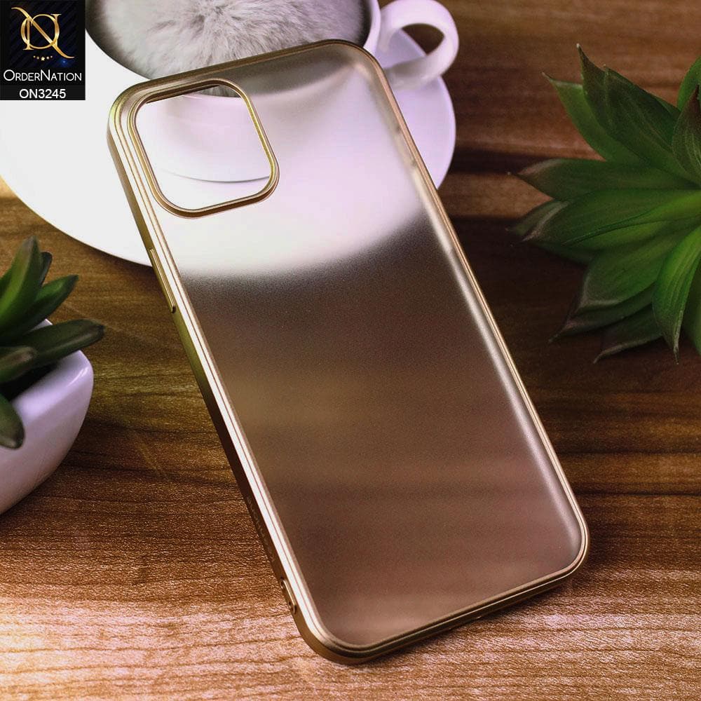 iPhone 12 Cover - Golden - Ultra Thin Semi Transparent Soft Case