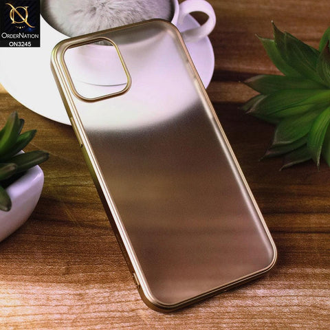 iPhone 12 Cover - Golden - Ultra Thin Semi Transparent Soft Case