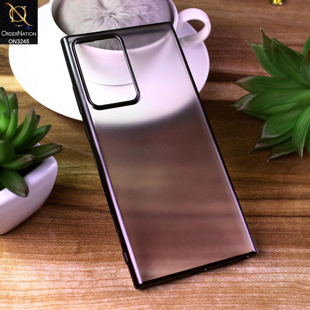 Samsung Galaxy Note 20 Ultra Cover - Black - Ultra Thin Semi Transparent Soft Case