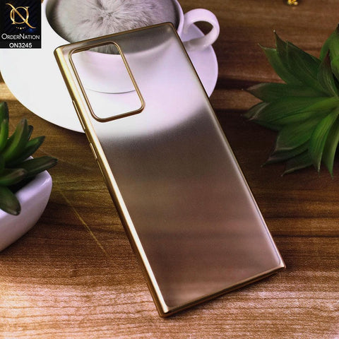 Samsung Galaxy Note 20 Ultra Cover - Golden - Ultra Thin Semi Transparent Soft Case