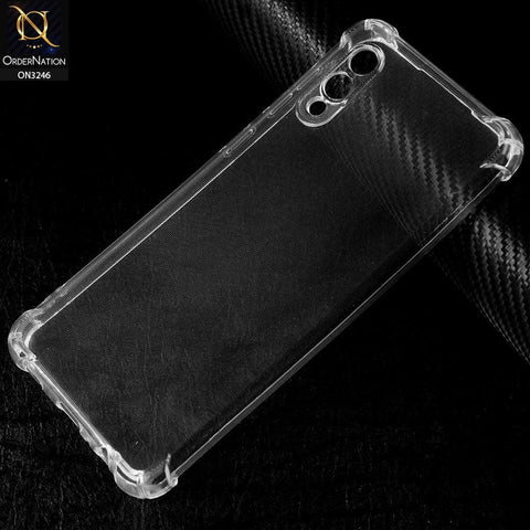 Samsung Galaxy A02 Cover - Transparent - Soft 4D Design Shockproof Silicone Transparent Clear Camera Protection Case