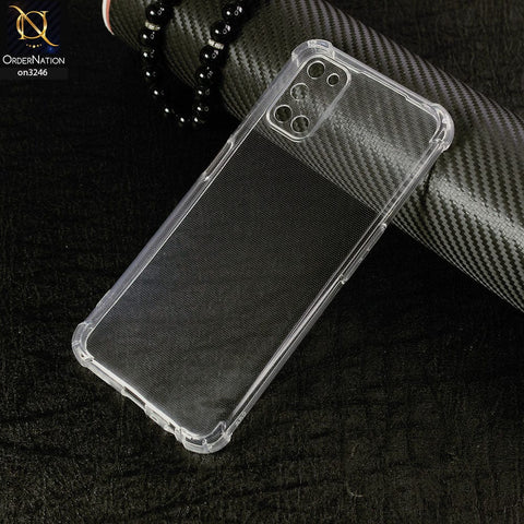 Oppo A92 Cover - Transparent - Soft 4D Design Shockproof Silicone Transparent Clear Case