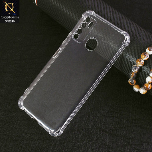 Tecno Spark 5 pro Cover - Transparent - Soft 4D Design Shockproof Silicone Transparent Clear Camera Protection Case