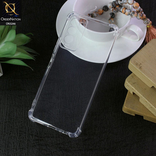 Tecno Camon 18T Cover - Transparent - Soft 4D Design Shockproof Silicone Transparent Clear Camera Protection Case