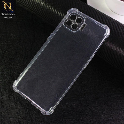 Oppo Reno 4 Lite Cover - Soft 4D Design Shockproof Silicone Transparent Clear Camera Protection Case
