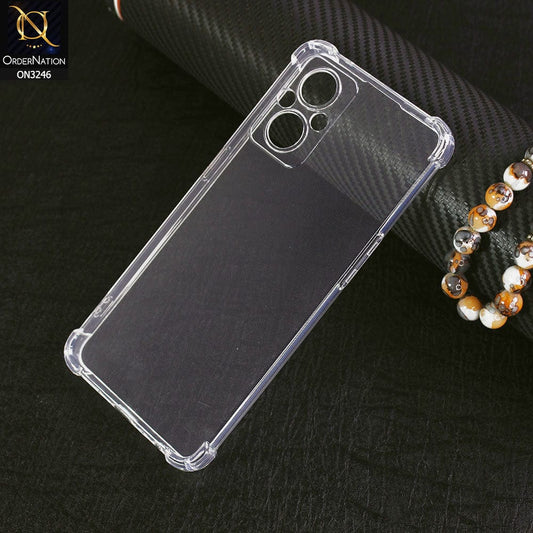 Oppo Reno 7z Cover - Transparent - Soft 4D Design Shockproof Silicone Transparent Clear Camera Protection Case