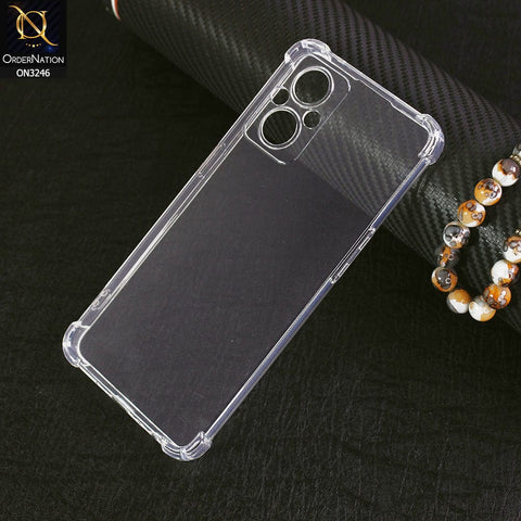 Oppo Reno 7z Cover - Soft 4D Design Shockproof Silicone Transparent Clear Camera Protection Case