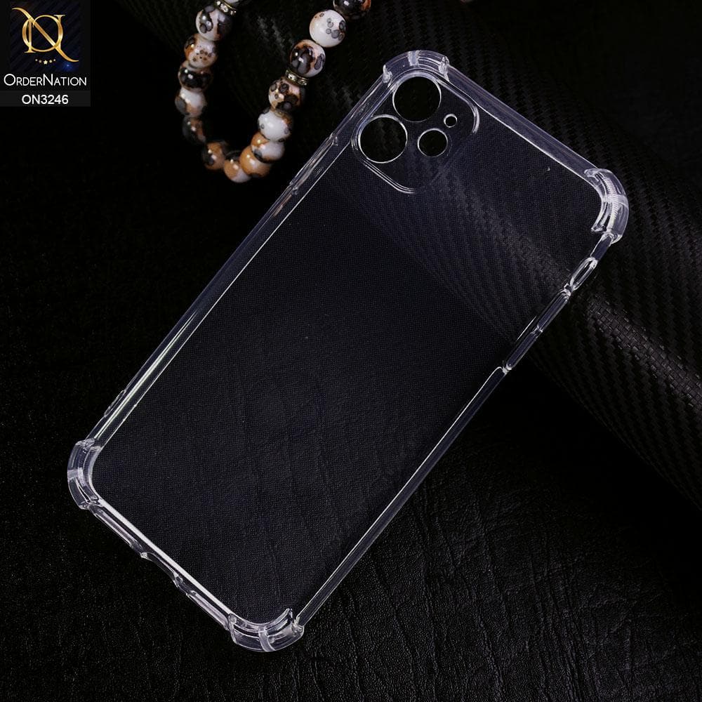 iPhone 11 Cover - Soft 4D Design Shockproof Silicone Transparent Clear Camera Protection Case