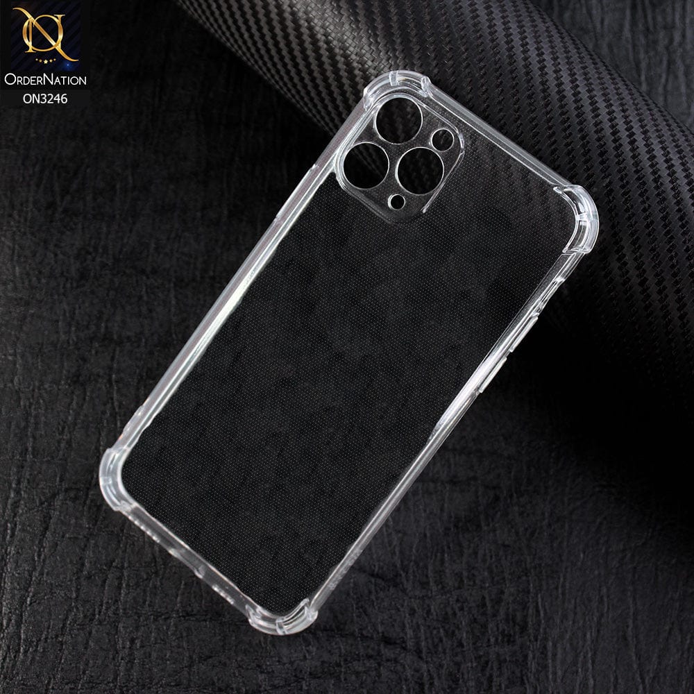 iPhone 11 Pro Cover - Transparent - Soft 4D Design Shockproof Silicone Transparent Clear Case