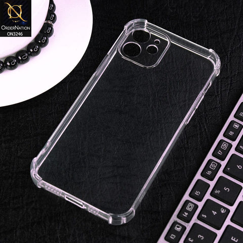 iPhone 12 Cover - Transparent - Soft 4D Design Shockproof Silicone Transparent Clear Case