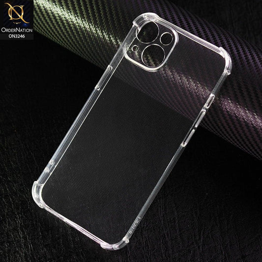iPhone 13 Cover - Soft 4D Design Shockproof Silicone Transparent Clear Case