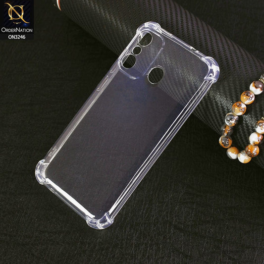 Itel P17 Cover - Soft 4D Design Shockproof Silicone Transparent Clear Camera Protection Case