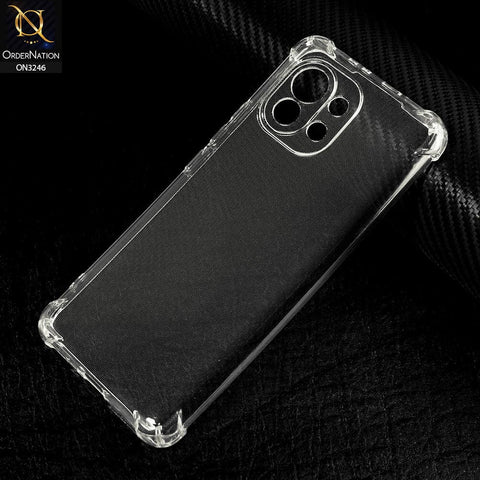 Xiaomi Mi 11 Cover - Soft 4D Design Shockproof Silicone Transparent Clear Camera Protection Case