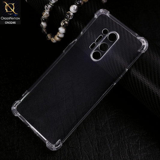 OnePlus 8 Pro Cover - Soft 4D Design Shockproof Silicone Transparent Clear Camera Protection Case