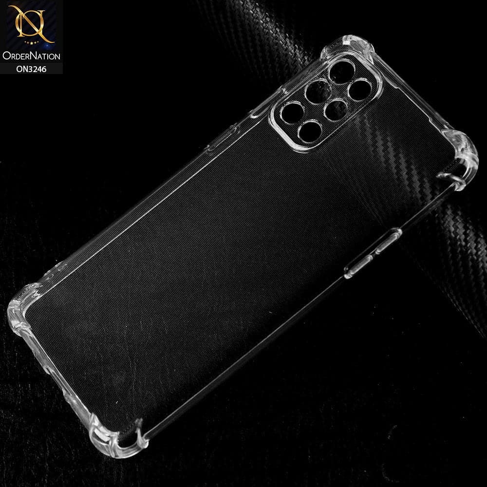 OnePlus 9R Cover - Transparent - Soft 4D Design Shockproof Silicone Transparent Clear Camera Protection Case
