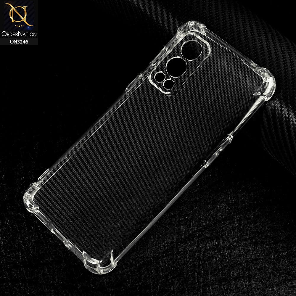 OnePlus Nord 2 Cover - Transparent - Soft 4D Design Shockproof Silicone Transparent Clear Camera Protection Case