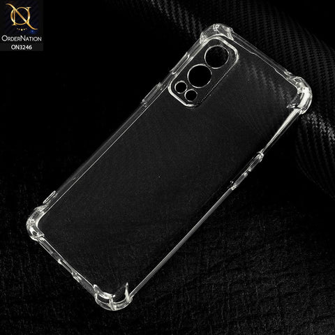 OnePlus Nord 2 Cover - Transparent - Soft 4D Design Shockproof Silicone Transparent Clear Camera Protection Case