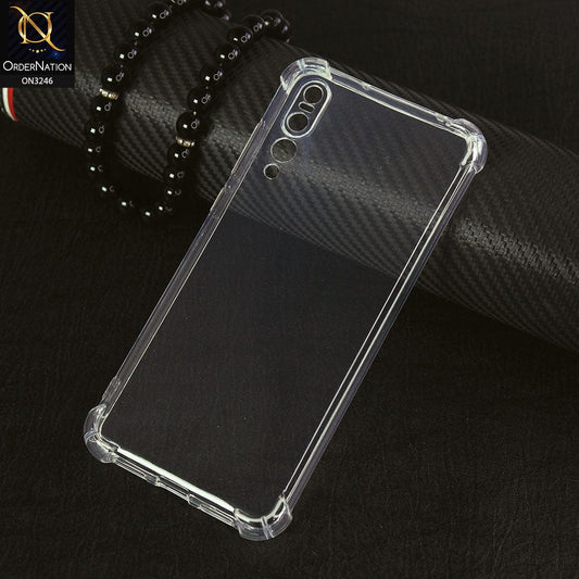 Huawei P20 Pro Cover - Transparent - Soft 4D Design Shockproof Silicone Transparent Clear Case