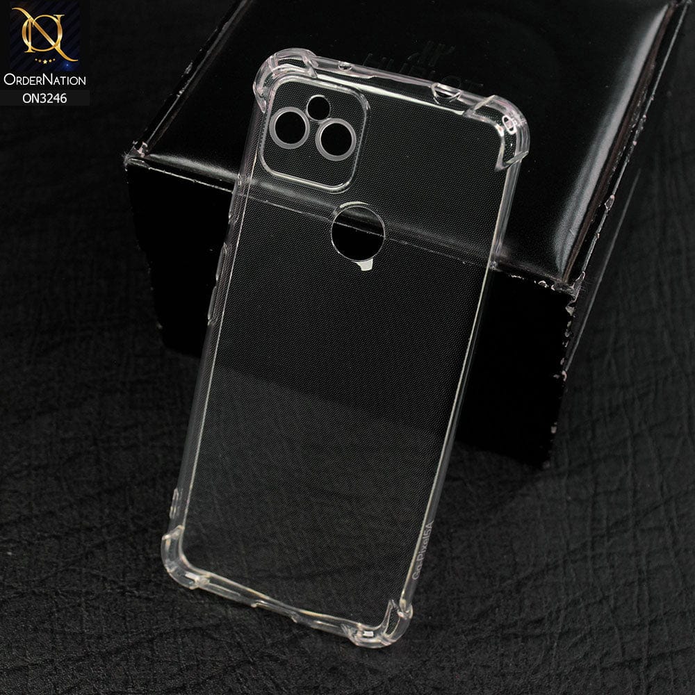 Google Pixel 5a 5G Cover - Transparent - Soft 4D Design Shockproof Silicone Transparent Clear Camera Protection Case