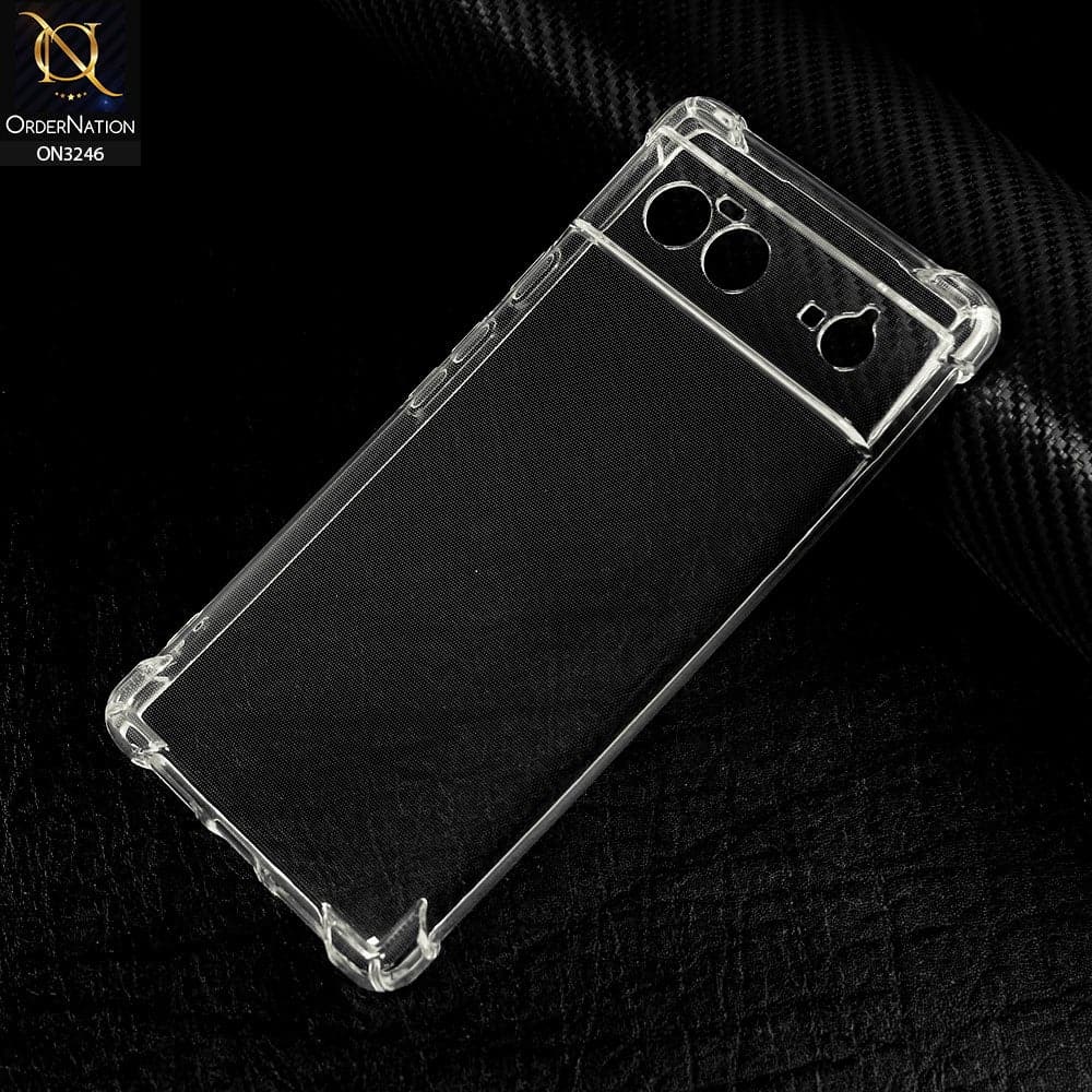 Google Pixel 6 Cover - Soft 4D Design Shockproof Silicone Transparent Clear Camera Protection Case
