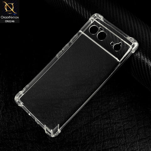 Google Pixel 6 Cover - Soft 4D Design Shockproof Silicone Transparent Clear Camera Protection Case