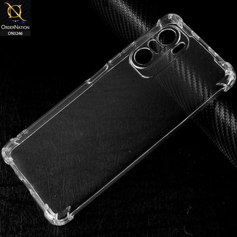 Xiaomi Redmi K40 Cover - Transparent - Soft 4D Design Shockproof Silicone Transparent Clear Camera Protection Case