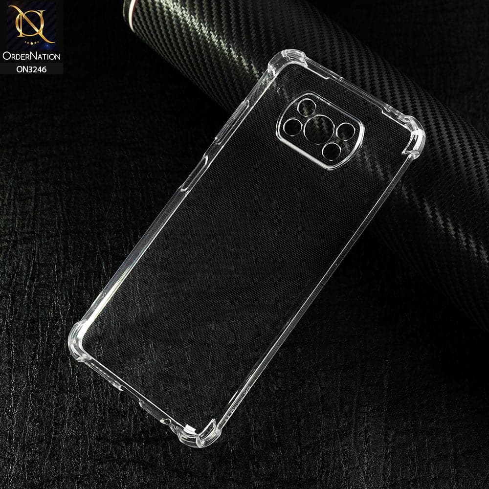 Xiaomi Poco X3 Pro Cover - Transparent - Soft 4D Design Shockproof Silicone Transparent Clear Case
