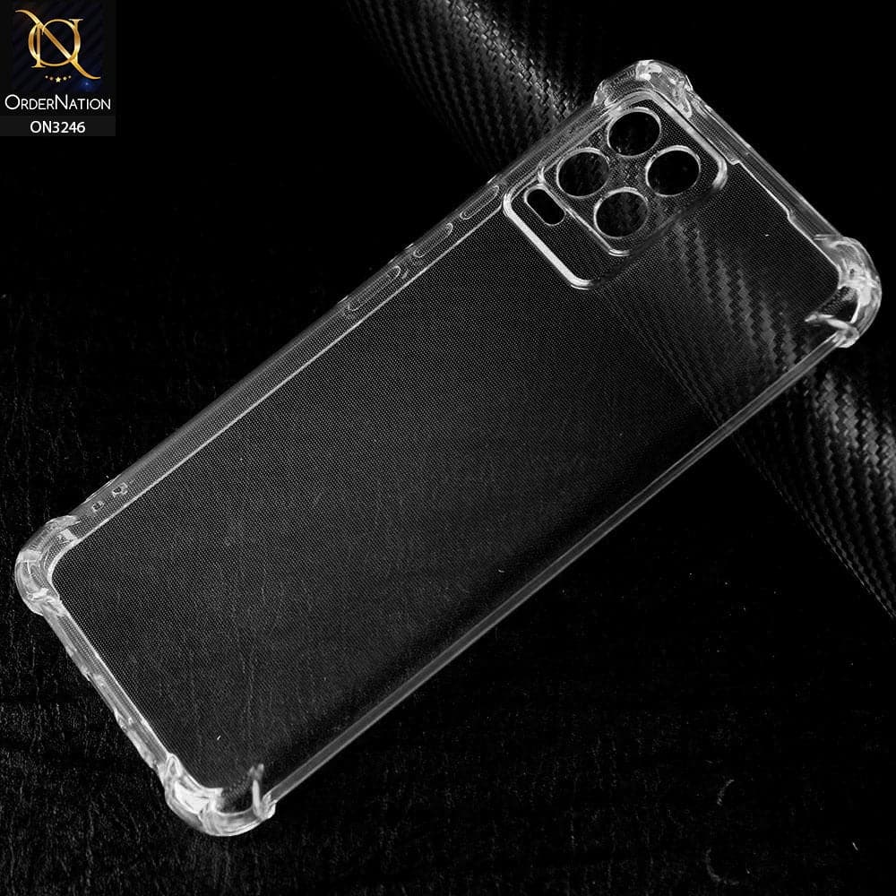 Realme 8 Pro Cover - Transparent - Soft 4D Design Shockproof Silicone Transparent Clear Camera Protection Case