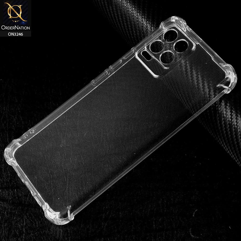Realme 8 Cover - Soft 4D Design Shockproof Silicone Transparent Clear Camera Protection Case
