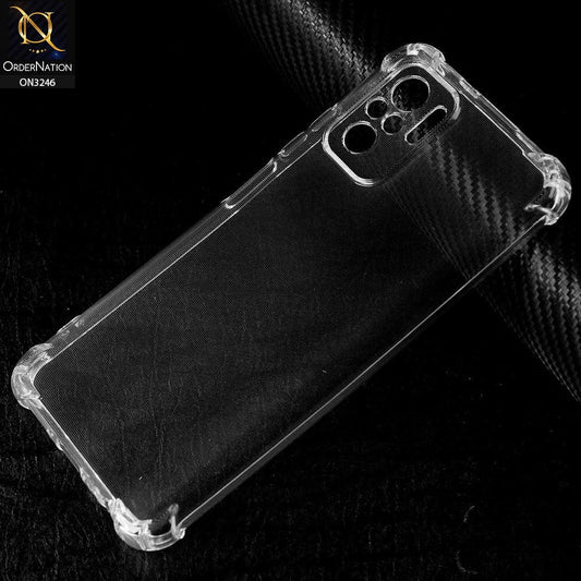 Xiaomi Redmi Note 10 4G Cover - Soft 4D Design Shockproof Silicone Transparent Clear Camera Protection Case