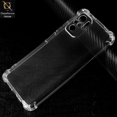 Xiaomi Redmi Note 10 4G Cover - Soft 4D Design Shockproof Silicone Transparent Clear Camera Protection Case
