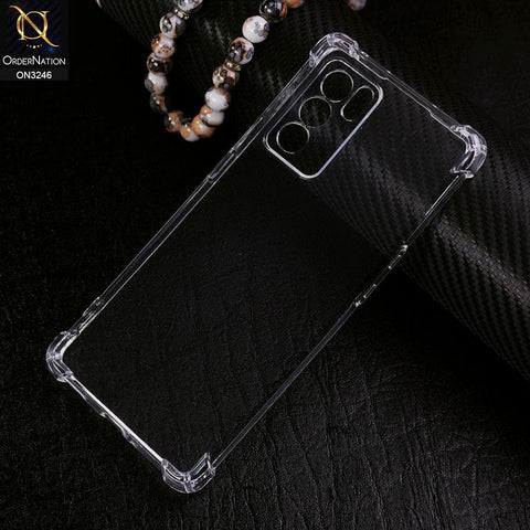 Oppo Reno 6 Pro 5G Cover - Soft 4D Design Shockproof Silicone Transparent Clear Camera Protection Case