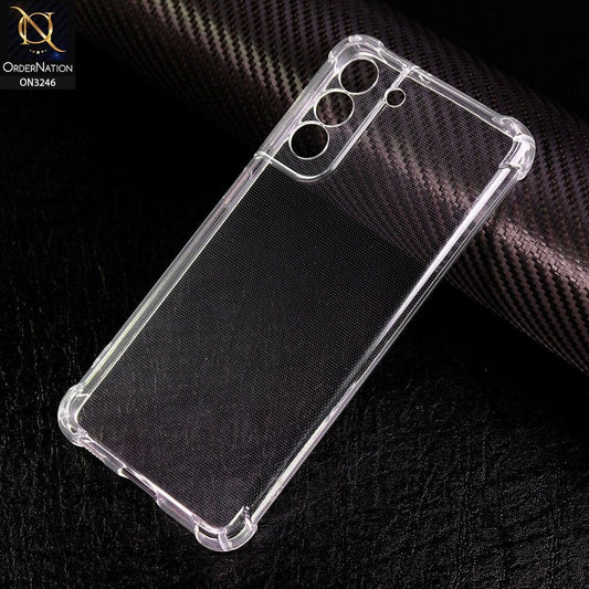 Samsung Galaxy S21 FE 5G Cover - Soft 4D Design Shockproof Silicone Transparent Clear Case