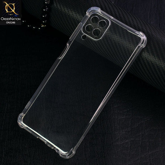 Samsung Galaxy A12 Cover - Transparent - Soft 4D Design Shockproof Silicone Transparent Clear Case
