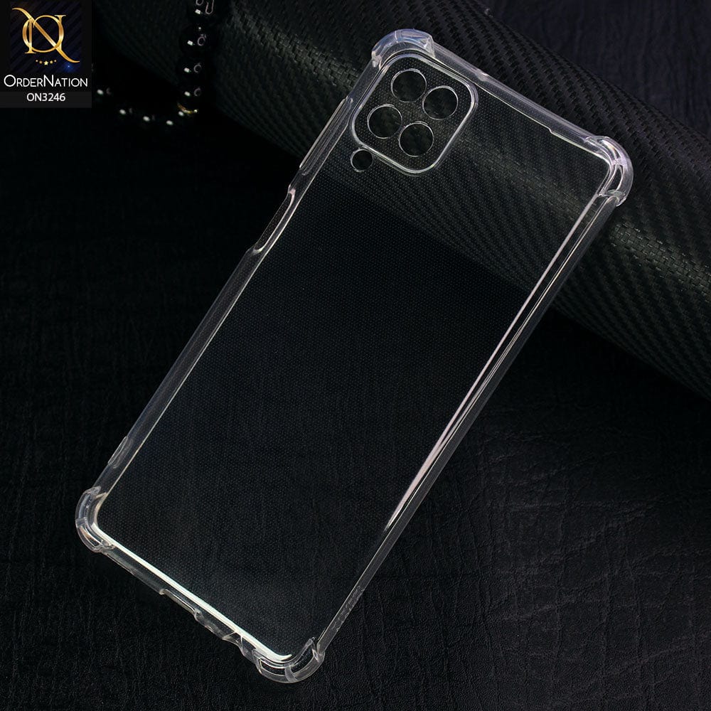 Samsung Galaxy A12 Nacho Cover - Transparent - Soft 4D Design Shockproof Silicone Transparent Clear Case