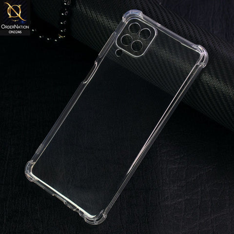 Samsung Galaxy A12 Cover - Transparent - Soft 4D Design Shockproof Silicone Transparent Clear Case