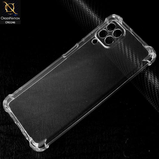 Samsung Galaxy M22 Cover - Transparent - Soft 4D Design Shockproof Silicone Transparent Clear Camera Protection Case