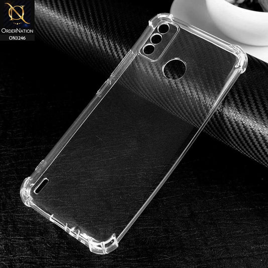 Tecno Spark 6 Go Cover - Soft 4D Design Shockproof Silicone Transparent Clear Case