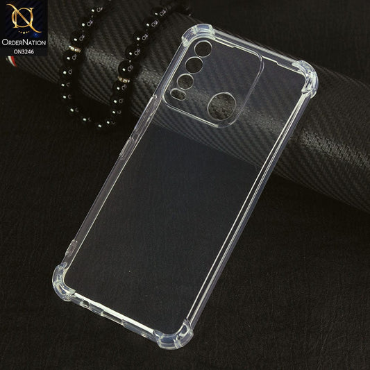Tecno Spark 8 Cover - Transparent - Soft 4D Design Shockproof Silicone Transparent Clear Case