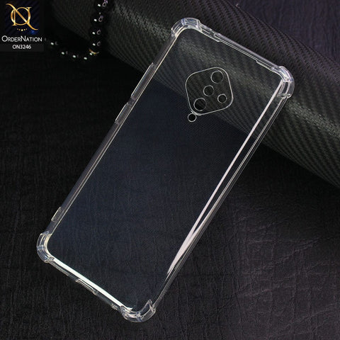 Vivo V19 Neo Cover - Transparent - Soft 4D Design Shockproof Silicone Transparent Clear Case