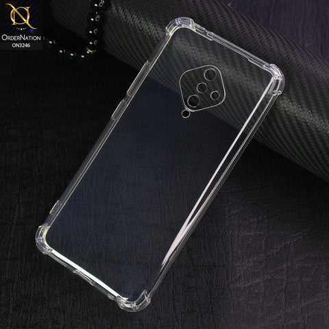 Vivo V17 Cover - Transparent - Soft 4D Design Shockproof Silicone Transparent Clear Case